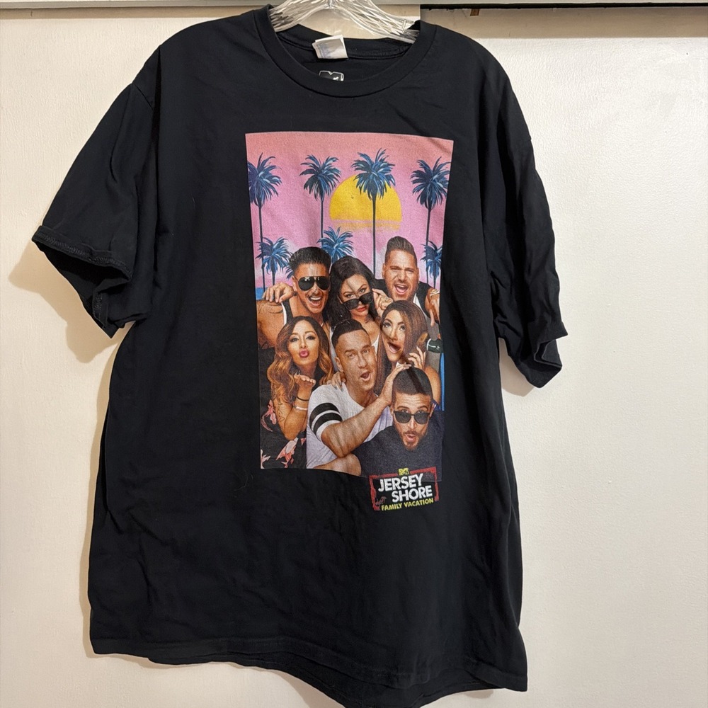 MTV Jersey Shore Vintage XXL Black T Shirt Y2K